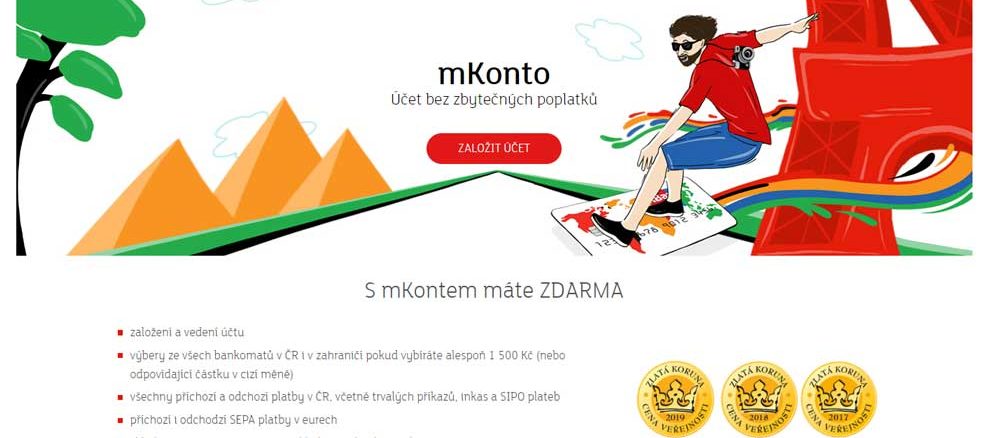 mKonto je účet bez zbytečných poplatků